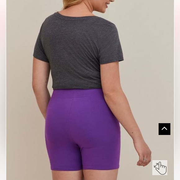 TORRID 5 Inch Signature Waist Bike Short Purple Size M/L NEW - Picture 7 of 9